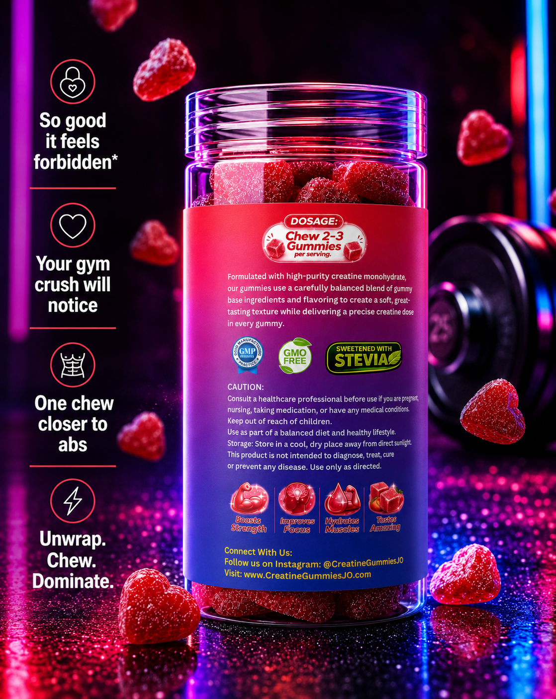 Creatine Gummies (720g Bottle)